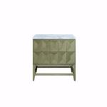 Emmeline 36IN Single Vanity Pebble Oak w/ 3 CM Carrara Marble Top