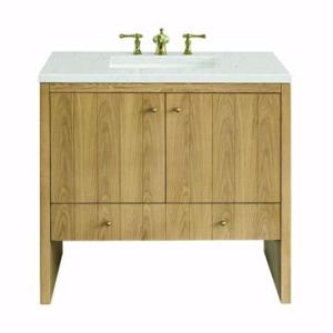Hudson 36IN Single Vanity Light Natural Oak w/ 3 CM Lime Delight Top