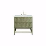 Emmeline 36IN Single Vanity Pebble Oak w/ 3 CM Lime Delight Top
