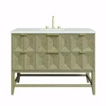 Emmeline 48IN Single Vanity Pebble Oak w/ 3 CM Lime Delight Silestone Top