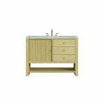 Marigot 48IN Single Vanity Sunwashed Oak w/ 3 CM Victorian Silver Silestone Top
