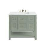 Breckenridge 36IN Single Vanity Smokey Celadon w/ 3 CM Ethereal Noctis Top