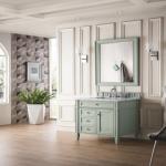 Brittany 30IN Single Vanity Sage Green w/ 3 CM Carrara Marble Top
