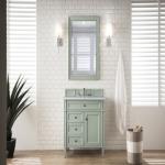 Brittany 36IN Single Vanity Sage Green w/ 3 CM Carrara Marble Top