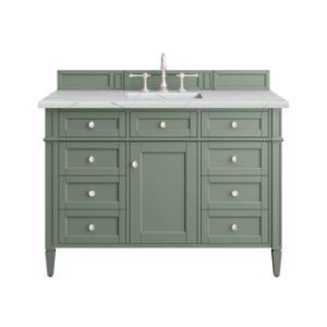 Brittany 48IN Single Vanity Smokey Celadon w/ 3 CM Ethereal Noctis Top
