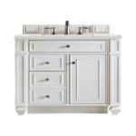 Bristol 30IN Single Vanity Bright White w/ 3 CM Ethereal Noctis Silestone Top