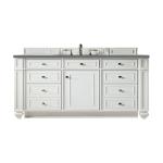 Bristol 48IN Single Vanity Bright White w/ 3 CM Cala Blue Silestone Top