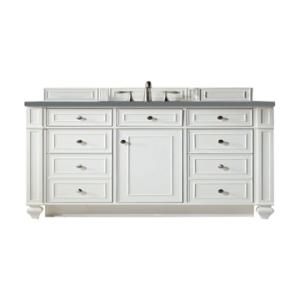Bristol 48IN Single Vanity Bright White w/ 3 CM Cala Blue Silestone Top