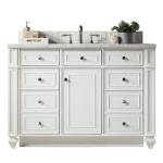 Bristol 48IN Single Vanity Bright White w/ 3 CM Eternal Jasmine Pearl Silestone Top