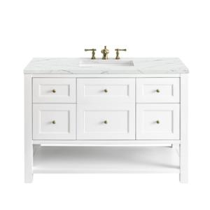 Breckenridge 48IN Single Vanity Bright White w/ 3 CM Ethereal Noctis Top