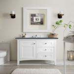 Palisades 36IN Single Vanity Bright White w/ 3 CM Charcoal Soapstone Silestone Top