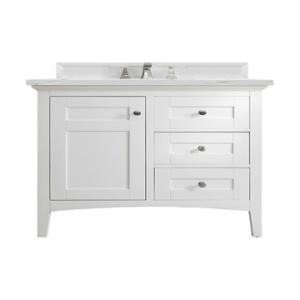 Palisades 36IN Single Vanity Bright White w/ 3 CM Ethereal Noctis Silestone Top