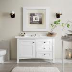 Palisades 36IN Single Vanity Bright White w/ 3 CM White Zeus Silestone Top
