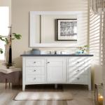 Palisades 48IN Single Vanity Bright White w/ 3 CM Charcoal Soapstone Silestone Top