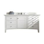 Palisades 48IN Single Vanity Bright White w/ 3 CM Ethereal Noctis Silestone Top