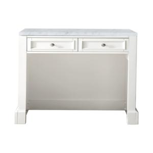 De Soto 30IN Countertop Unit Bright White w/ 3 CM Carrara Marble Top