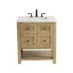 Breckenridge 30IN Single Vanity Light Natural Oak w/ 3 CM Eternal Jasmine Pearl Top