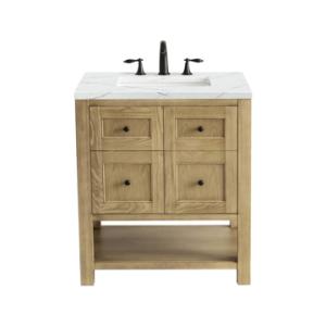 Breckenridge 30IN Single Vanity Light Natural Oak w/ 3 CM Ethereal Noctis Top