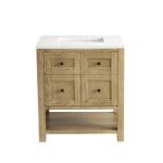 Breckenridge 30IN Single Vanity Light Natural Oak w/ 3 CM White Zeus Top