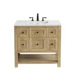 Breckenridge 36IN Single Vanity Light Natural Oak w/ 3 CM Ethereal Noctis Top