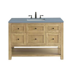 Breckenridge 48IN Single Vanity Light Natural Oak w/ 3 CM Cala Blue Top