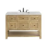 Breckenridge 48IN Single Vanity Light Natural Oak w/ 3 CM Eternal Jasmine Pearl Top