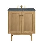 Laurent 30IN Single Vanity Light Natural Oak w/ 3 CM Parisien Bleu Top