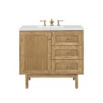 Laurent 36IN Single Vanity Light Natural Oak w/ 3 CM Lime Delight Top