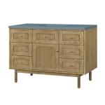 Laurent 48IN Single Vanity Light Natural Oak w/ 3 CM Cala Blue Top