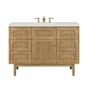 Laurent 48IN Single Vanity Light Natural Oak w/ 3 CM Lime Delight Top