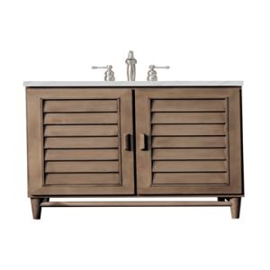 Portland 36IN Single Vanity Whitewashed Walnut w/ 3 CM Ethereal Noctis Silestone Top