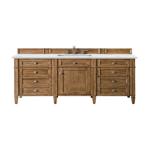 Brittany 60IN Single Vanity Saddle Brown w/ 3 CM Ethereal Noctis Silestone Top