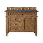 Brittany 30IN Single Vanity Saddle Brown w/ 3 CM Charcoal Soapstone Silestone Top