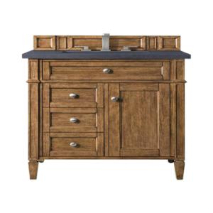 Brittany 30IN Single Vanity Saddle Brown w/ 3 CM Charcoal Soapstone Silestone Top