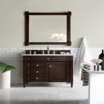 Brittany 36IN Single Vanity Burnished Mahogany w/ 3 CM Carrara Marble Top
