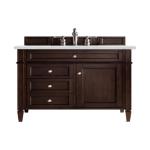 Brittany 36IN Single Vanity Burnished Mahogany w/ 3 CM Ethereal Noctis Silestone Top