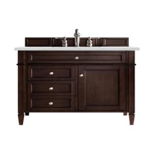 Brittany 36IN Single Vanity Burnished Mahogany w/ 3 CM Ethereal Noctis Silestone Top