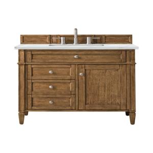 Brittany 36IN Single Vanity Saddle Brown w/ 3 CM Ethereal Noctis Silestone Top