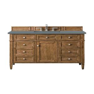 Brittany 48IN Single Vanity Saddle Brown w/ 3 CM Cala Blue Silestone Top
