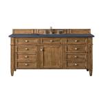 Brittany 48IN Single Vanity Saddle Brown w/ 3 CM Charcoal Soapstone Silestone Top