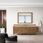 Brittany 60IN Single Vanity Saddle Brown w/ 3 CM Carrara Marble Top