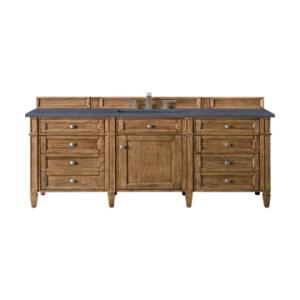 Brittany 60IN Single Vanity Saddle Brown w/ 3 CM Charcoal Soapstone Silestone Top