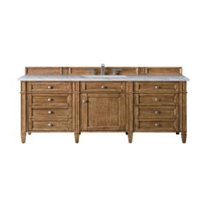 Brittany 60IN Single Vanity Saddle Brown w/ 3 CM Eternal Jasmine Pearl Silestone Top