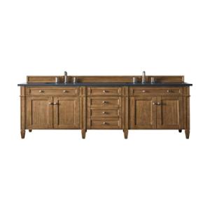 Brittany 72IN Double Vanity Saddle Brown w/ 3 CM Charcoal Soapstone Silestone Top