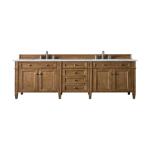 Brittany 72IN Double Vanity Saddle Brown w/ 3 CM Eternal Jasmine Pearl Silestone Top