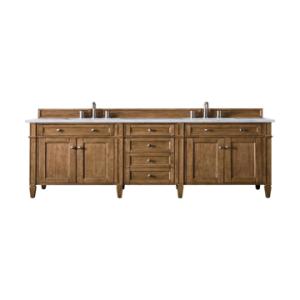 Brittany 72IN Double Vanity Saddle Brown w/ 3 CM Eternal Jasmine Pearl Silestone Top