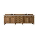 Brittany 72IN Double Vanity Saddle Brown w/ 3 CM Ethereal Noctis Silestone Top