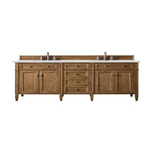 Brittany 72IN Double Vanity Saddle Brown w/ 3 CM Ethereal Noctis Silestone Top