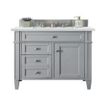 Brittany 30IN Single Vanity Urban Gray w/ 3 CM Ethereal Noctis Silestone Top
