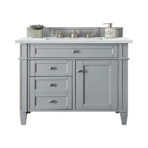 Brittany 30IN Single Vanity Urban Gray w/ 3 CM Ethereal Noctis Silestone Top